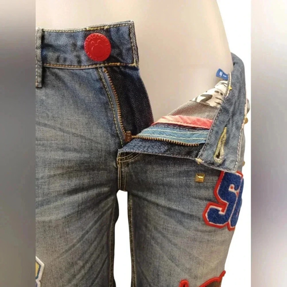 Lala Bobo EUC Low Rise Skinny Graphic Jeans  Size 25 - Picture 7 of 13